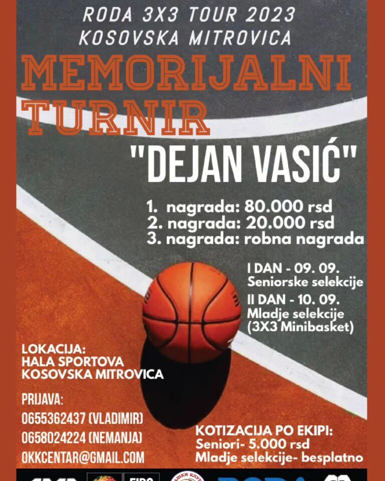 Kosovska Mitrovica: Za vikend Memorijalni turnir Dejan Vasić
