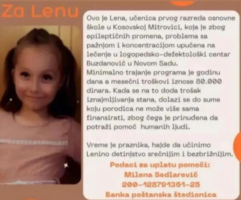 Sedmogodišnjoj Mitrovčanki potrebna novčana pomoć za lečenje