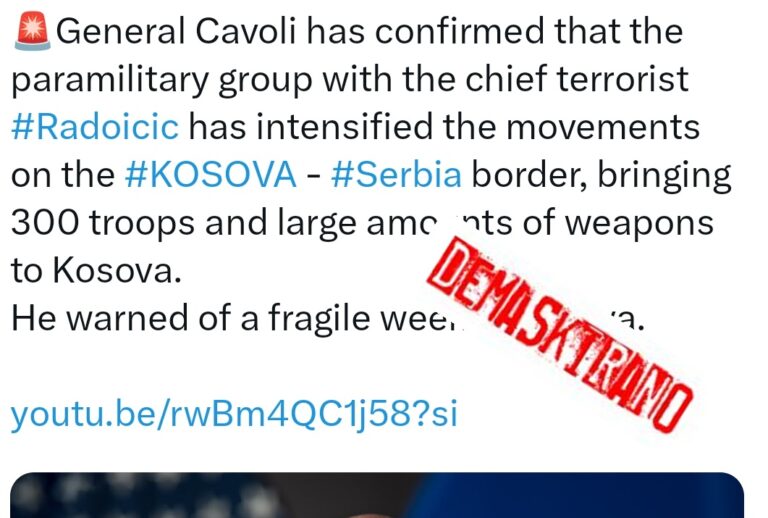 General Kavoli nije upozorio na „pokrete paramilitarne grupe“&hellip;