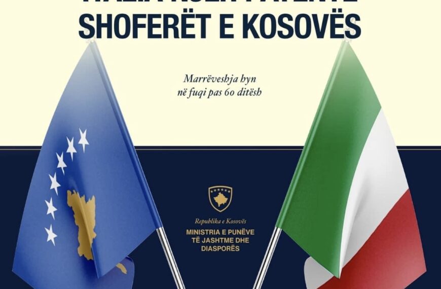 Potpisan ugovor o priznavanju vozačkih dozvola između Kosova i Italije