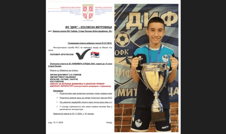 Veliki uspeh OFK Dif: Mitrovčani u reprezentaciji Srbije