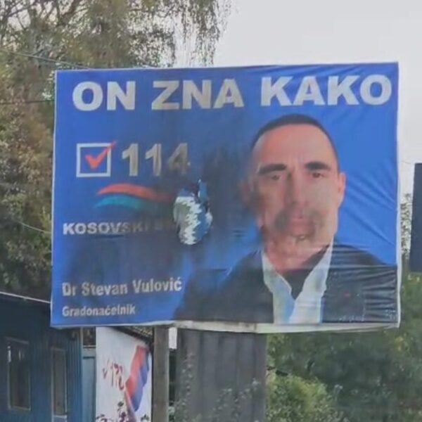 Oštećen bilbord Kosovskog saveza u…