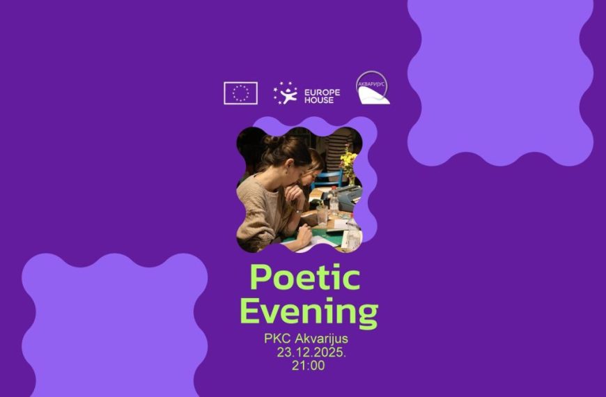 Poetsko-muzičko veče polaznika književnih radionica sutra u Akvarijusu