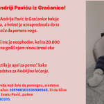Pomozimo Andriji Paviću iz Gračanice&hellip;