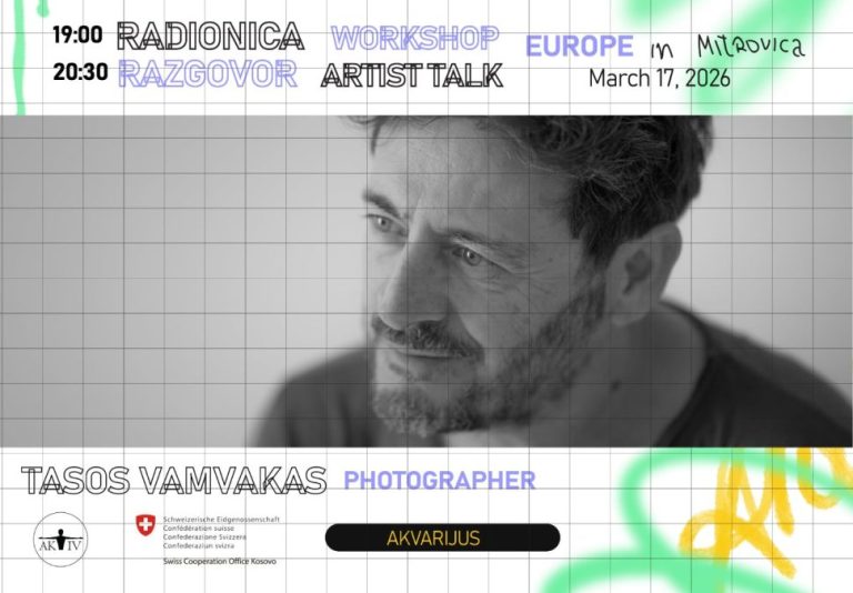 Grčki vizuelni umetnik Tasos Vamvakas sutra u Akvarijusu