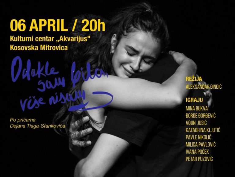 Predstava „Odakle sam bila, više nisam“ večeras u Akvarijusu