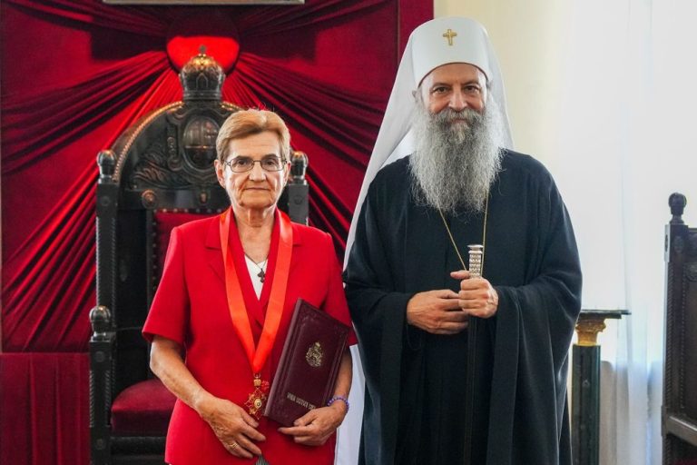 Patrijarh Porfirije uručio orden Svetog Save sudiji Danici Marinković