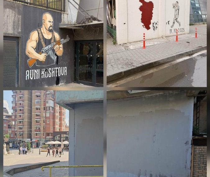 Dve slike, razdvaja ih Ibar: Murali nestaju na severu, opstaju na jugu Mitrovice