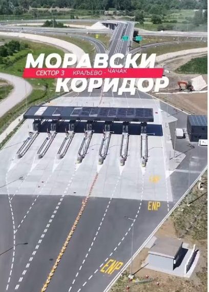 Otvorena deonica Moravskog koridora od Adrana kod Kraljeva do Preljine kod Čačka