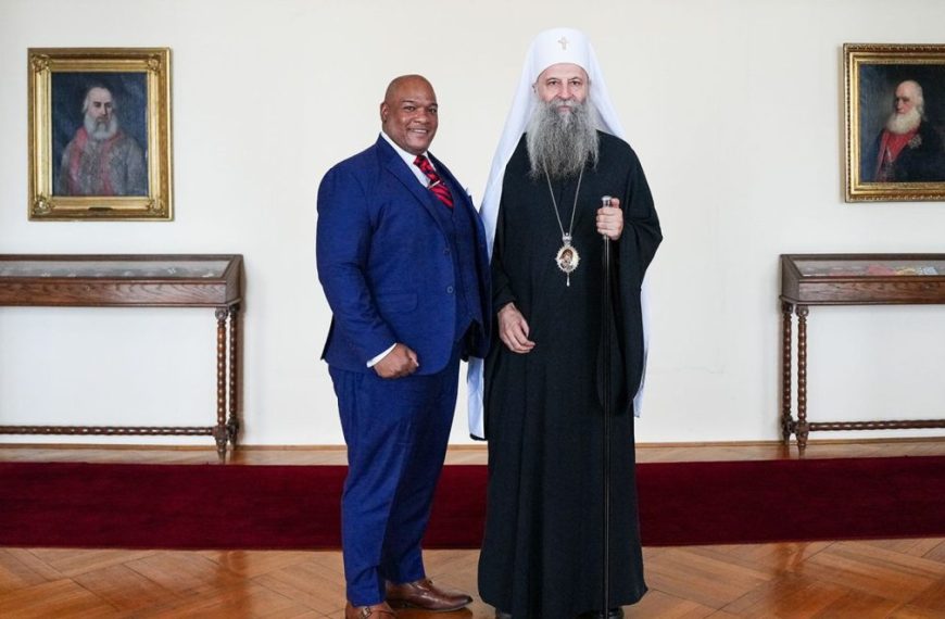 Pastor Mark Berns na Kosovu sa patrijarhom Porfirijem