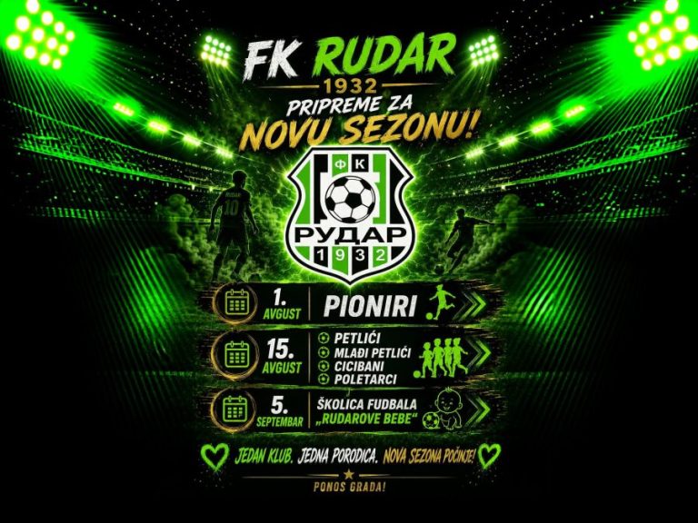Počinje nova sezona za FK Rudar: Sve mlađe selekcije ponovo na terenu