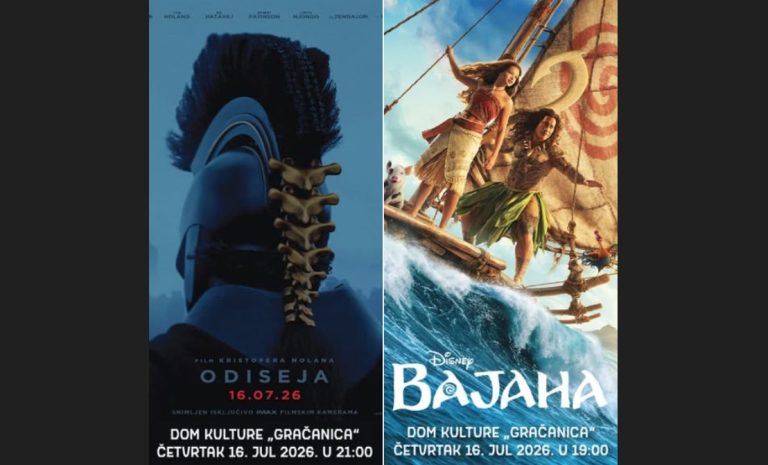 Premijere filmova „Vajana“ i „Odiseja“ u četvrtak u Gračanici