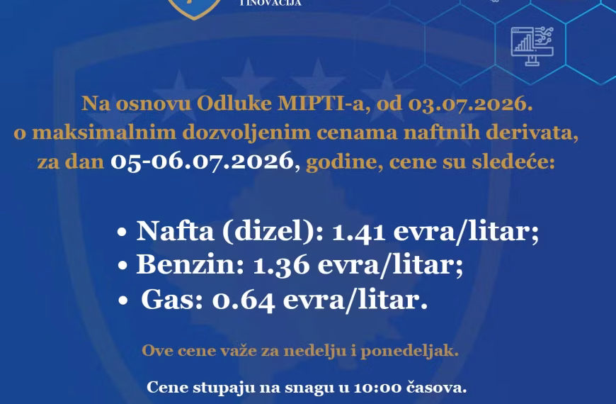 Objavljene cene derivata za danas i sutra