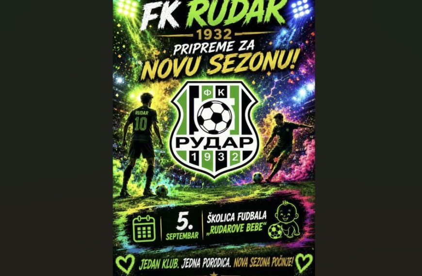 Školica fudbala Rudara otvorena za nove članove, treninzi za najmlađe besplatni