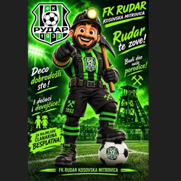 FK Rudar poziva najmlađe da…